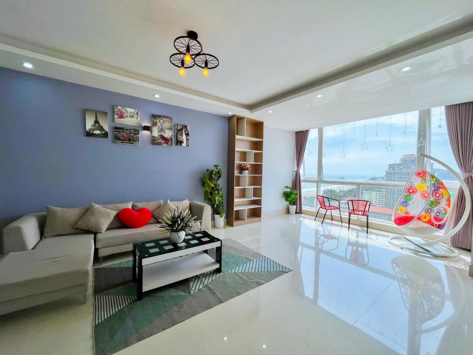 Can Ho Oasky,3 Phong View Dep Nhin Ra Bien,Nui Va Ho Bau Sen 头顿 外观 照片