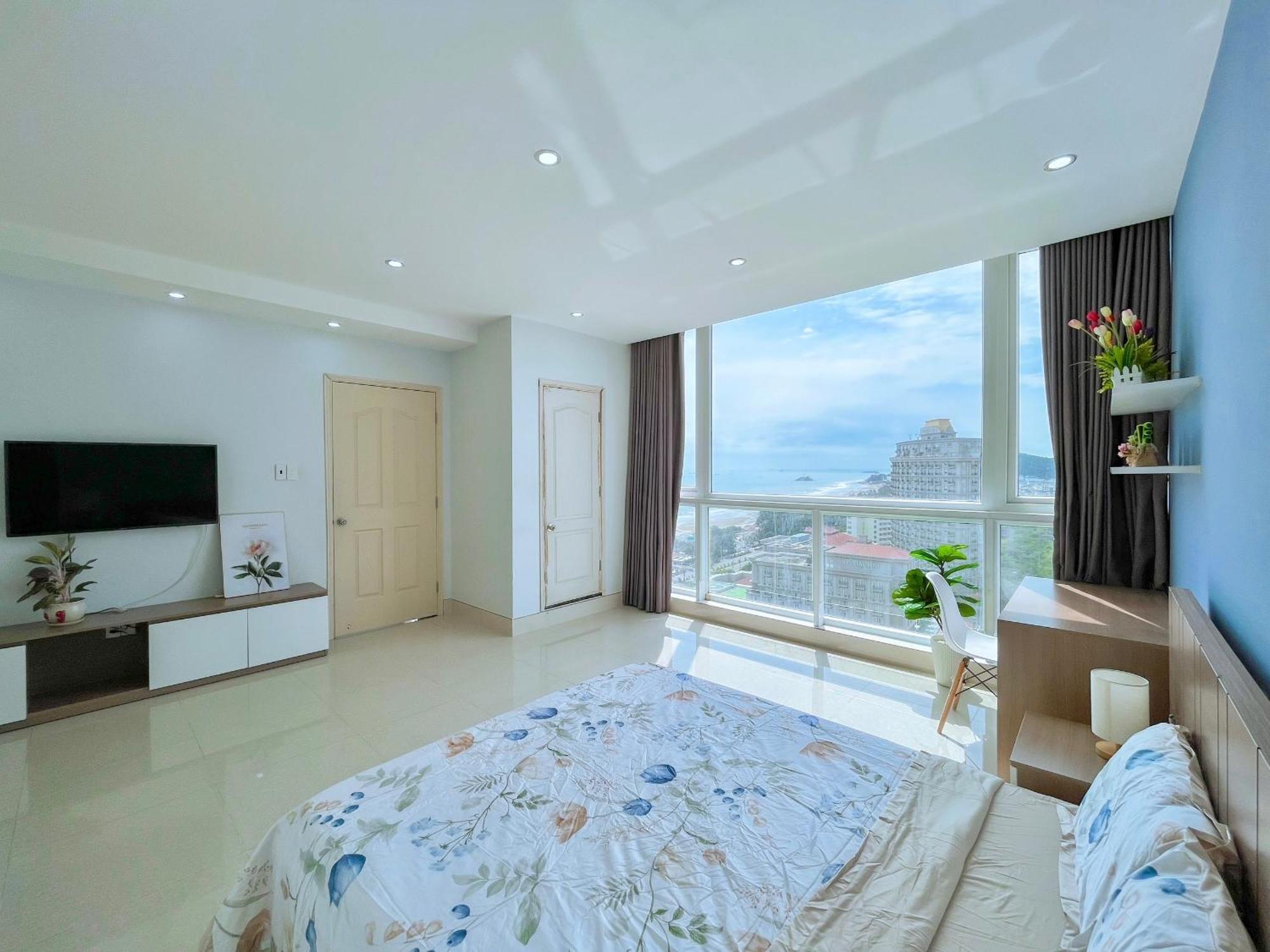 Can Ho Oasky,3 Phong View Dep Nhin Ra Bien,Nui Va Ho Bau Sen 头顿 外观 照片