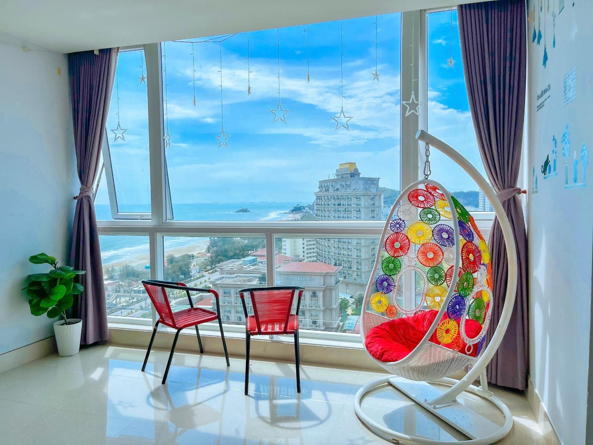 Can Ho Oasky,3 Phong View Dep Nhin Ra Bien,Nui Va Ho Bau Sen 头顿 外观 照片