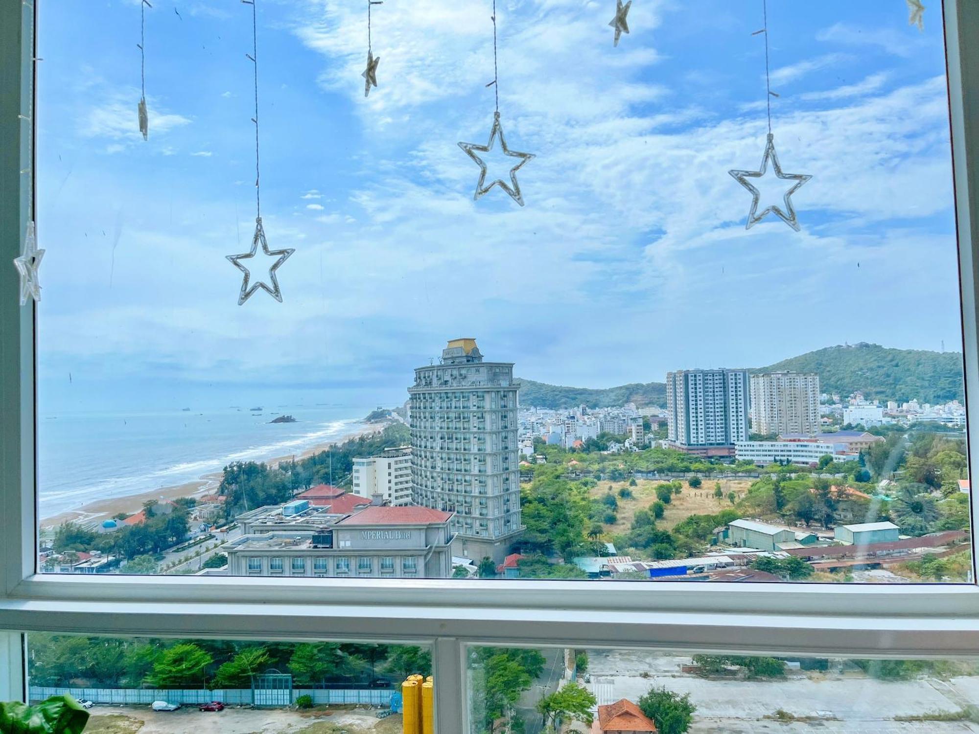 Can Ho Oasky,3 Phong View Dep Nhin Ra Bien,Nui Va Ho Bau Sen 头顿 外观 照片