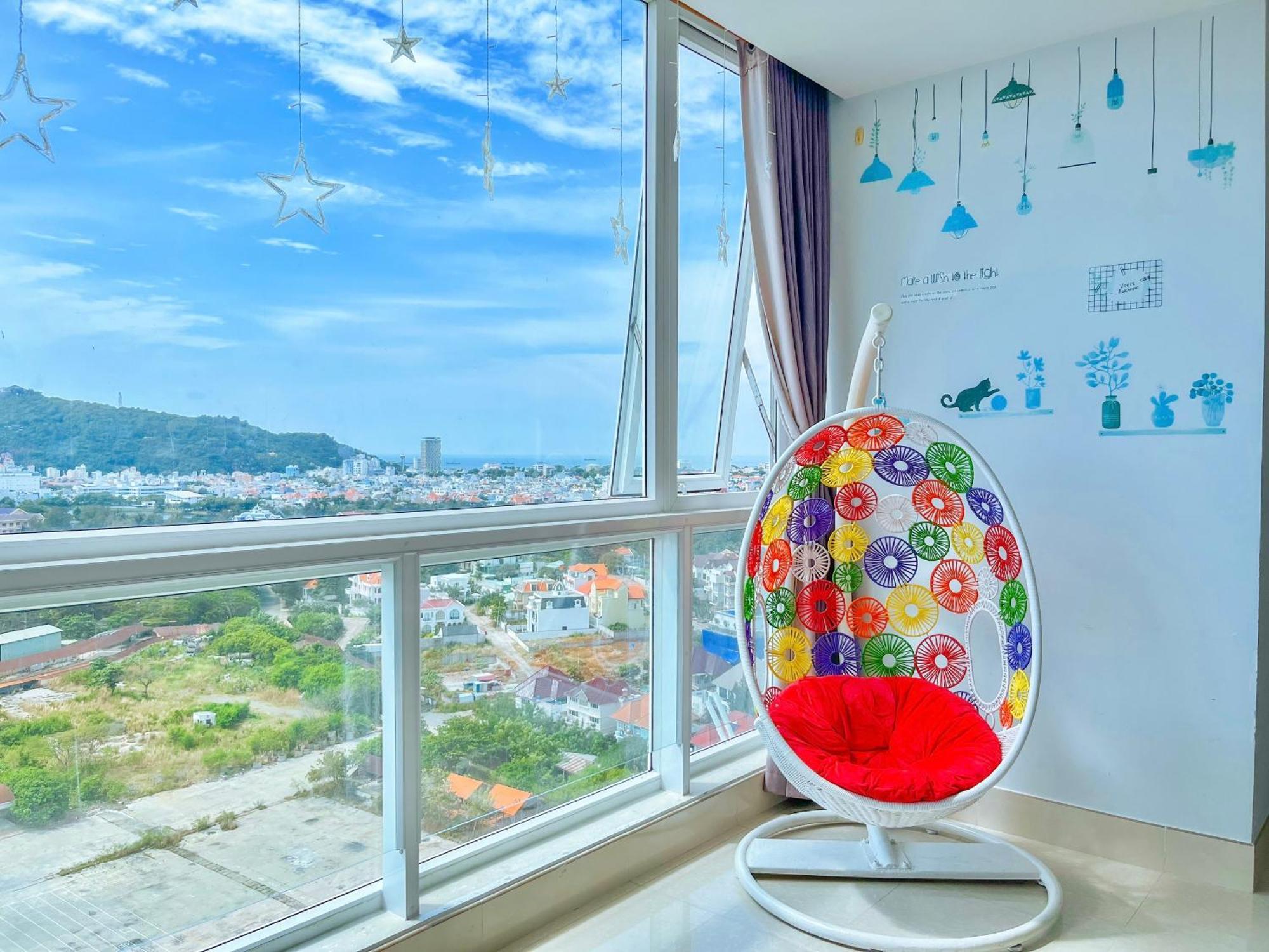 Can Ho Oasky,3 Phong View Dep Nhin Ra Bien,Nui Va Ho Bau Sen 头顿 外观 照片