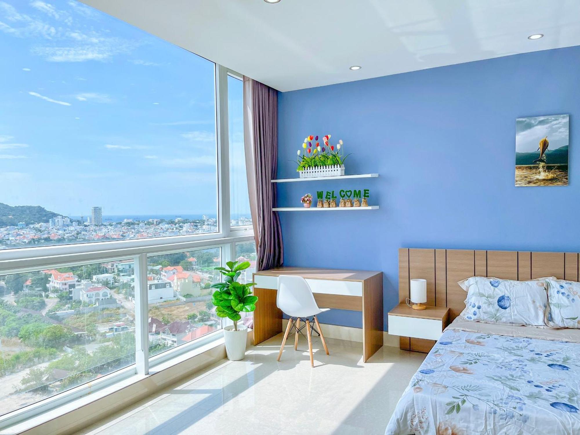 Can Ho Oasky,3 Phong View Dep Nhin Ra Bien,Nui Va Ho Bau Sen 头顿 外观 照片
